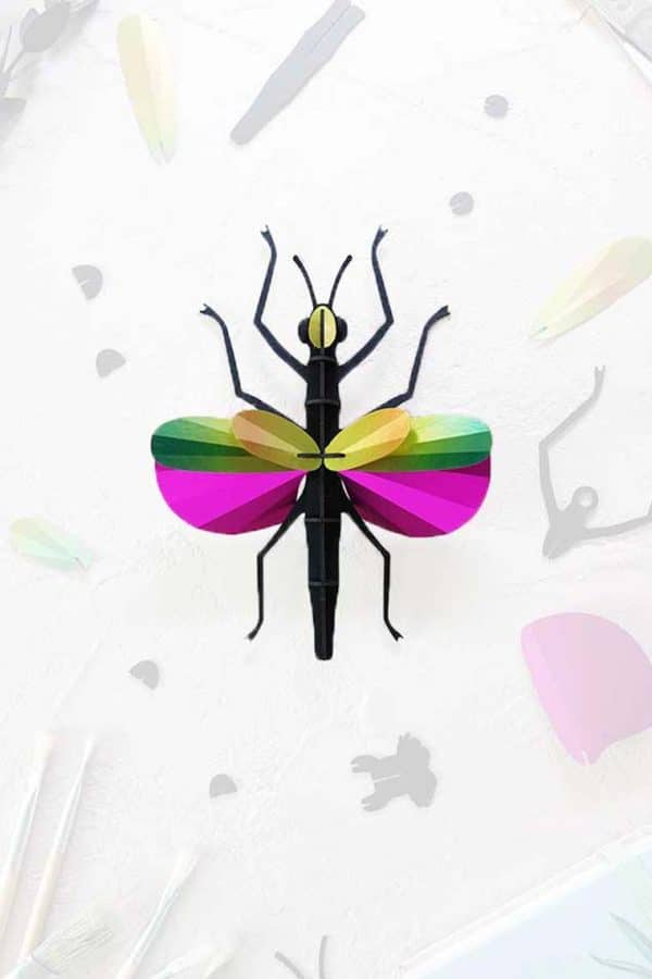 Assembli-Papier Stabheuschrecke